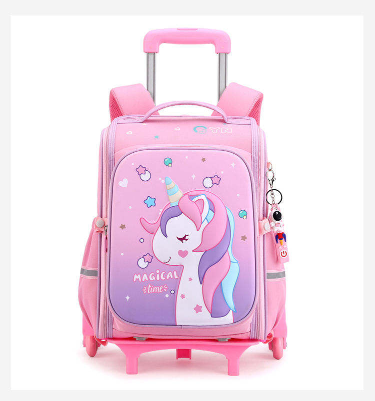 CALDIVO Wholesale Kids Girls Rolling School Bag Set Mga Batang Estudyante Trolley School Backpack Bag na may Wheels Trolly Backpack